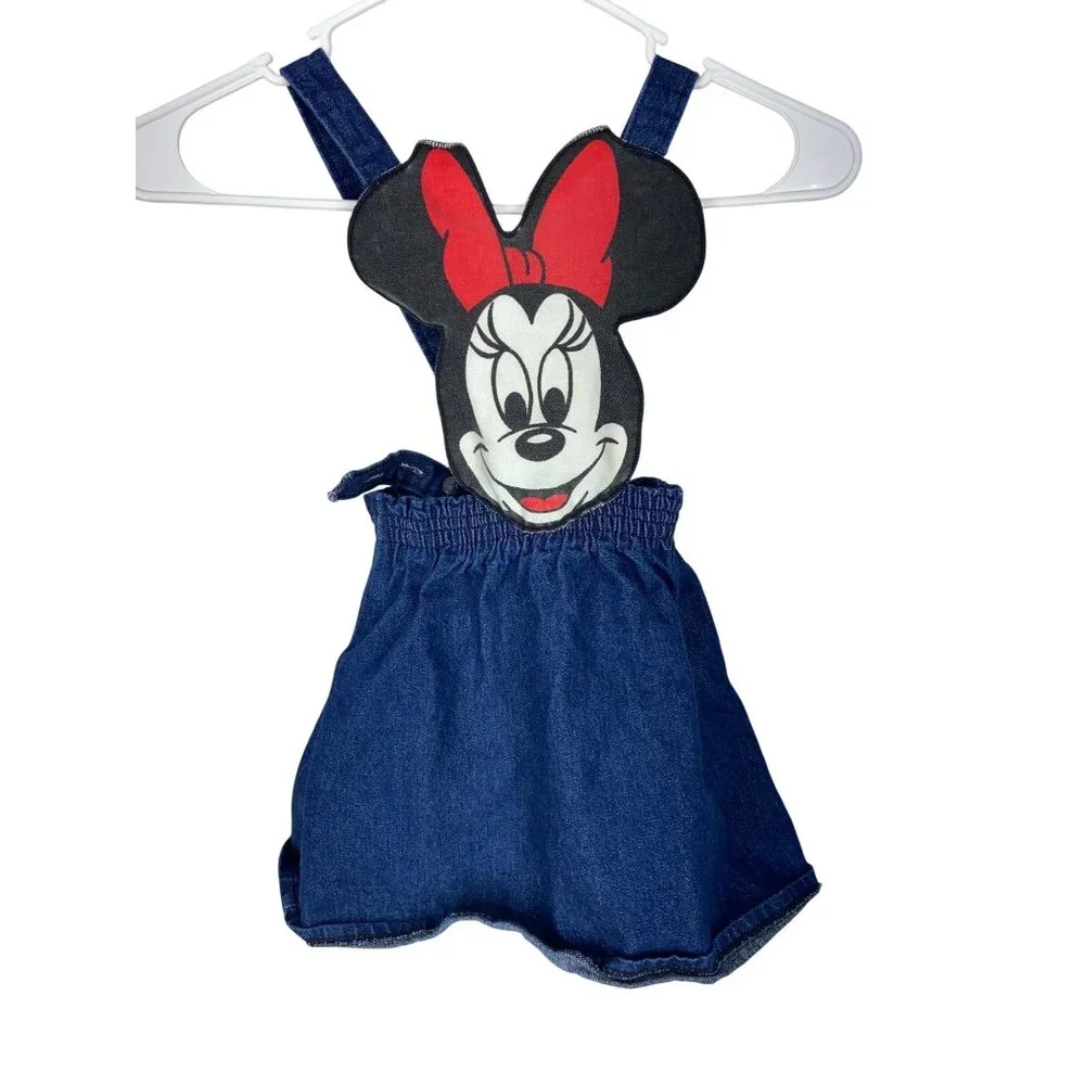 Vintage Made In USA Disney Minnie Mouse Suspender Dress‎ Size 5